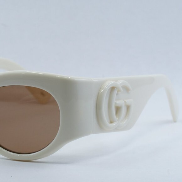 Gucci GG1544S 004 Sunglasses Ivory Cat Eye Frame, Brow Lenses main image 8